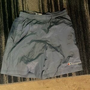Champion nylon zip up shorts, men’s small, blue, 7 inch inseam